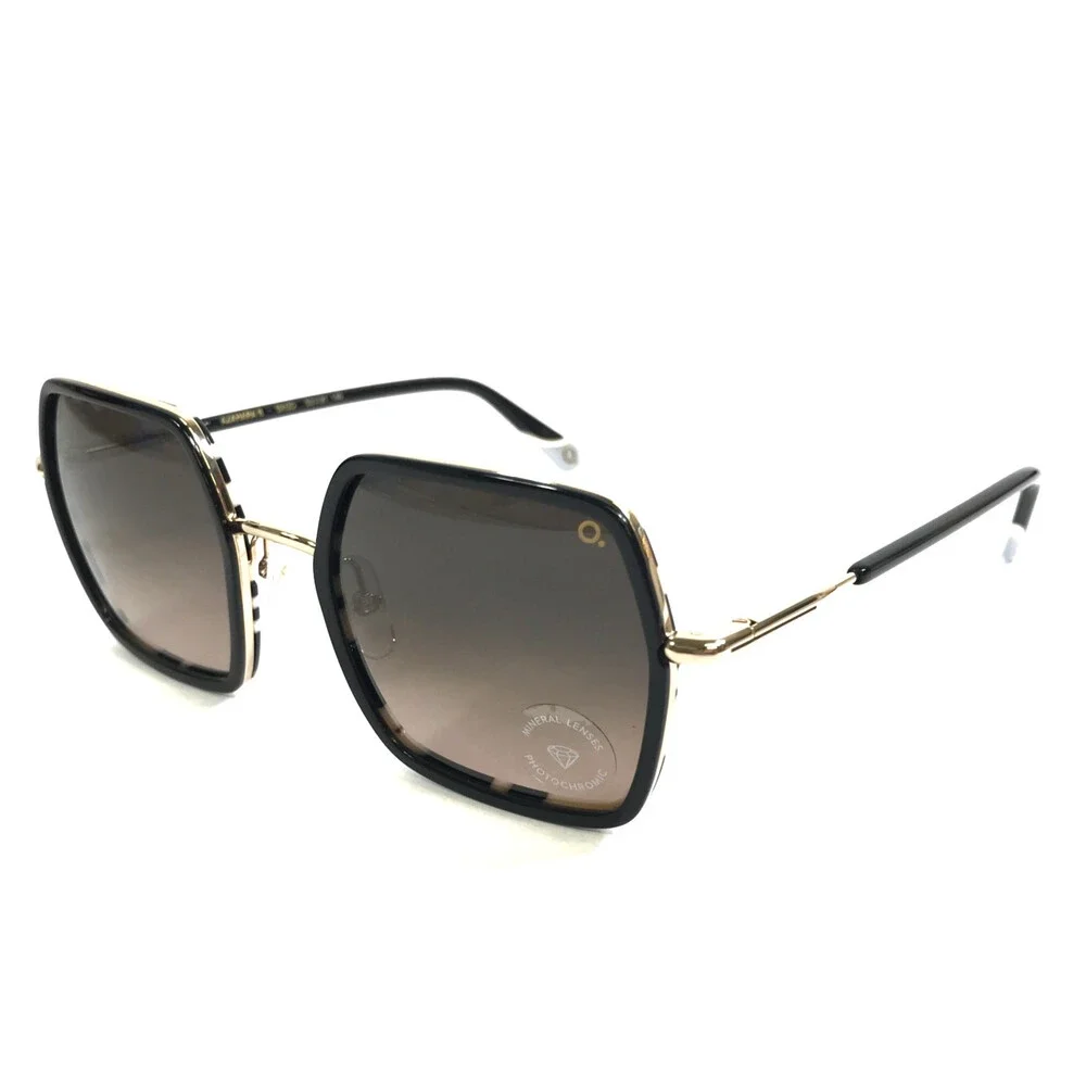 Etnia Barcelona Sunglasses AZAHARA II BKGD Black Gold with Gradient Gray Lenses